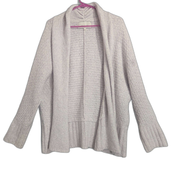 Anthro Angel of the North Alpaca Blend Cardigan Powder Pink Knit Oversized Sz S - Picture 1 of 7